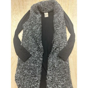 Anthropologie Dolan Black Long Slv Duster Open Cardigan XS West Coast Collection